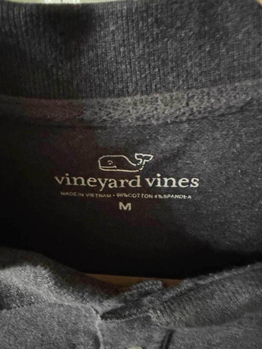 Vineyard Vines Men's Short Sleeve Polo - Dark Charcoal M - Picture 3 of 5